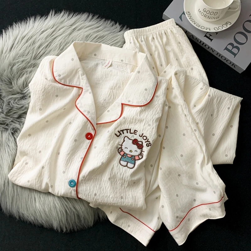 『春秋款清仓云朵棉纱』2025新款ins卡通睡衣女春秋大码冬季家居服