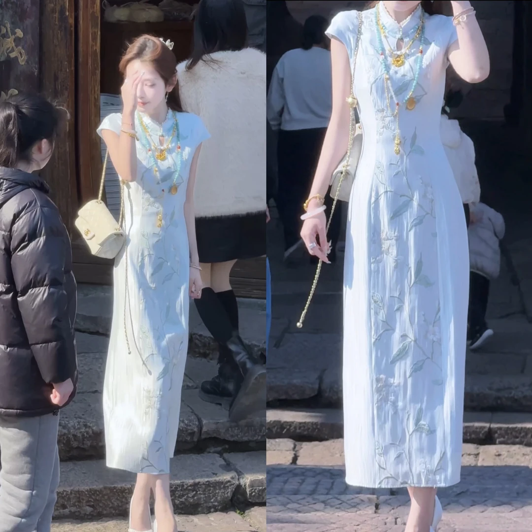 【婷婷】《青花瓷》花瓶式造型原创旗袍系列 TTY2SX107