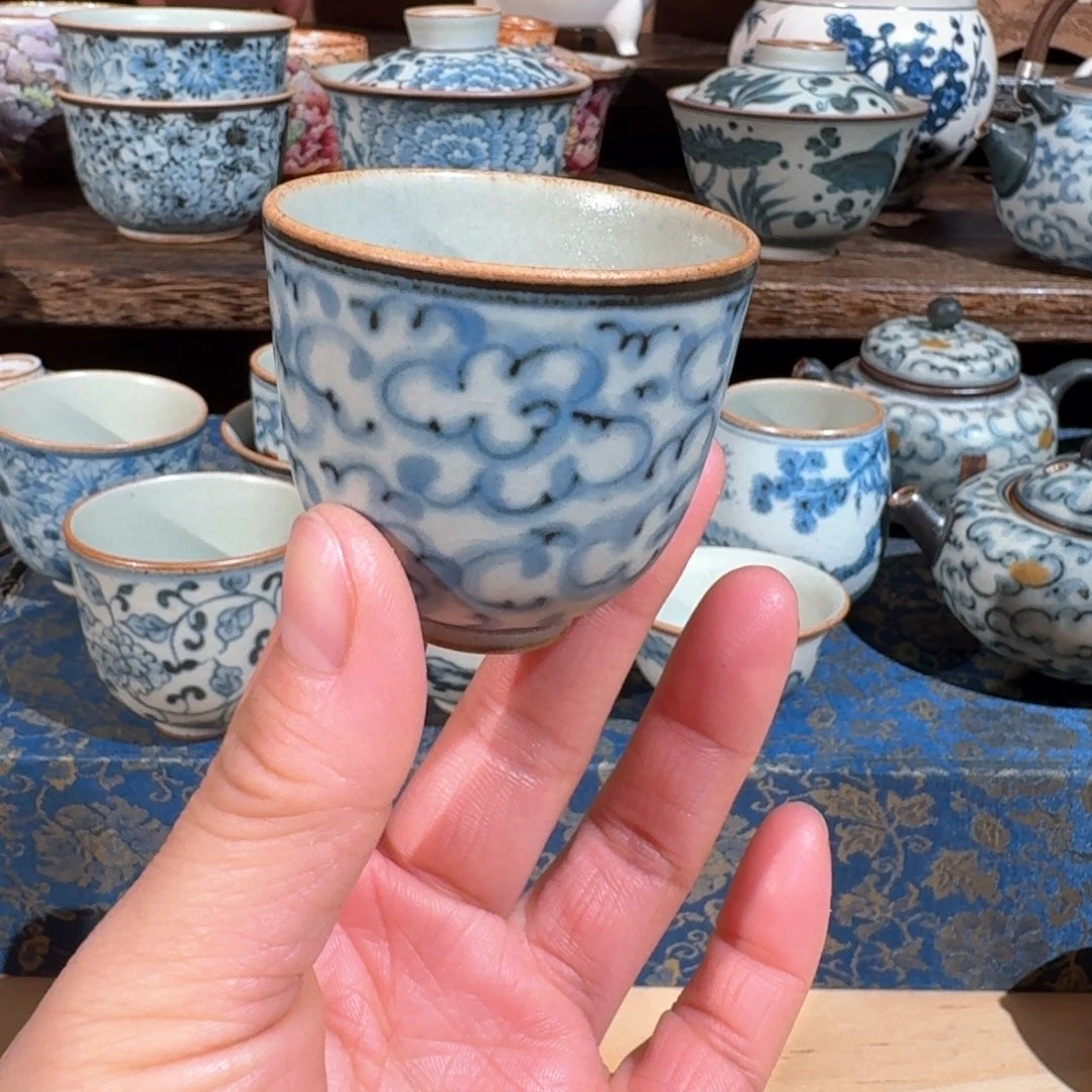 朴云堂微瑕祥云小缸杯