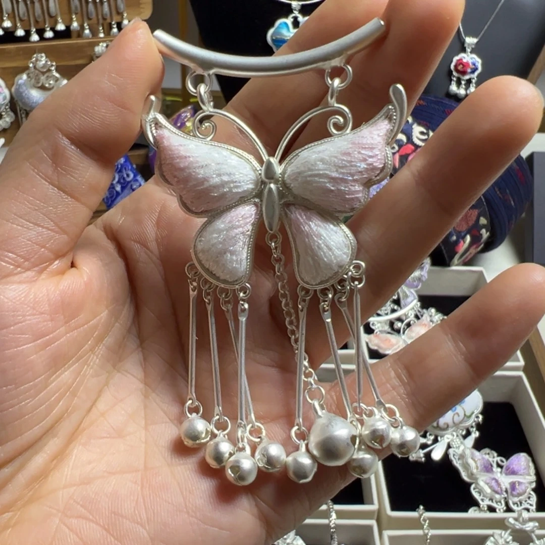 织绣非遗苗绣手工吊坠