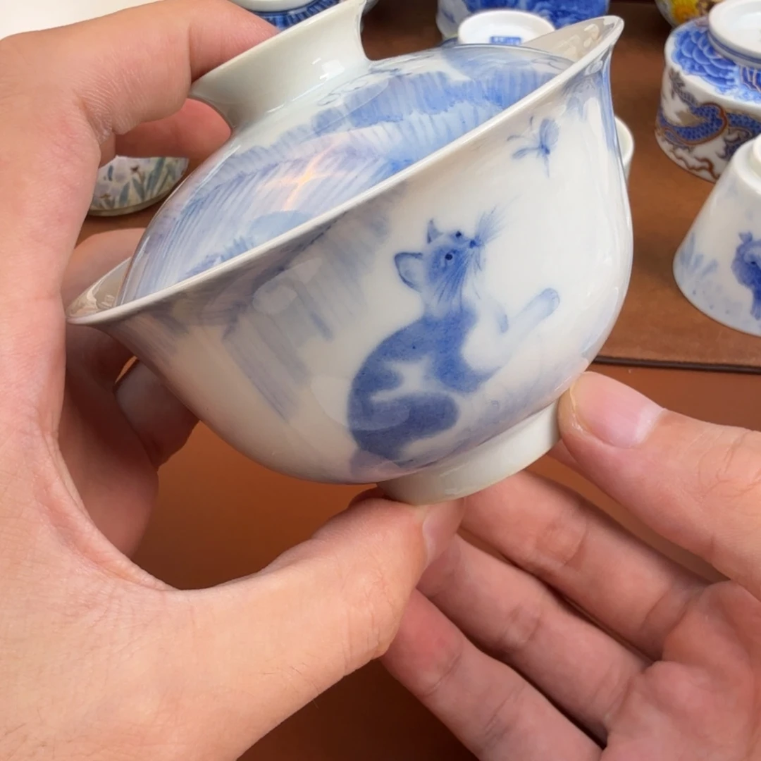 摆件景德镇瓷器手工手绘微瑕