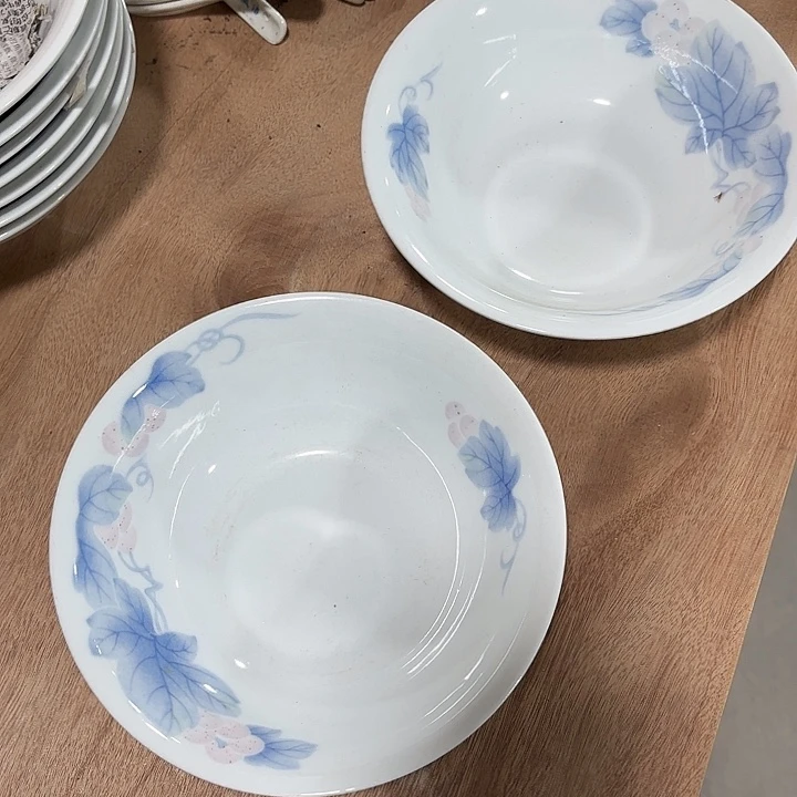 陶17.5公分菜碗菜碗菜碗两个微瑕