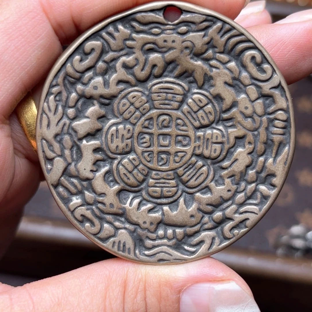 铜星月菩提吊坠项链