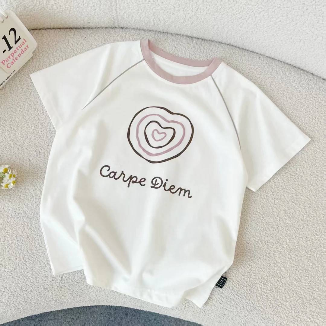 【淼淼妈】儿童夏季圆领短袖T恤252814