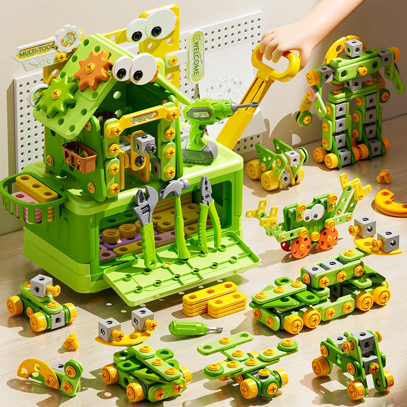 拧螺丝玩具儿童修理工具箱1到3岁男孩子益智动手组装电钻生日礼物