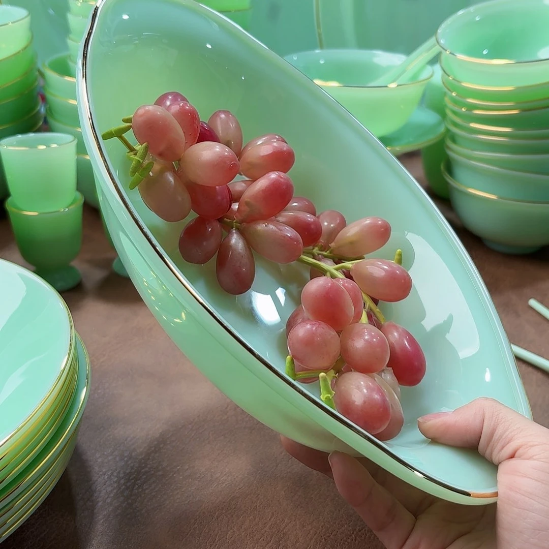 玉瓷景德镇陶瓷鱼盘2个