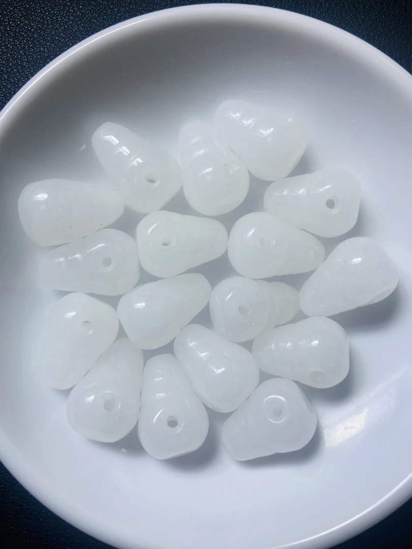 天然和田玉配件  白玉三通P267  12*18mm*  一个