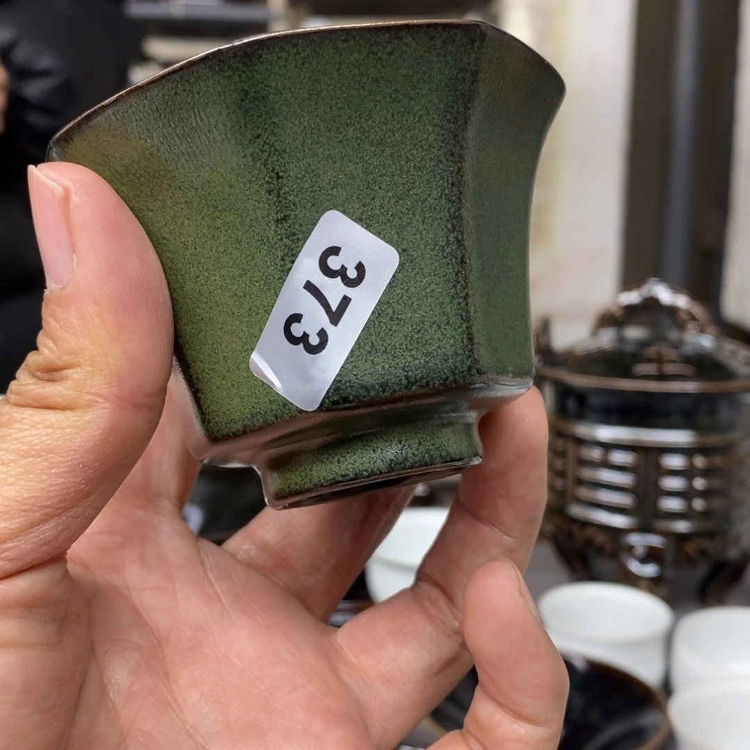 如***舟陶瓷杯子抱朴汝瓷仿古微瑕