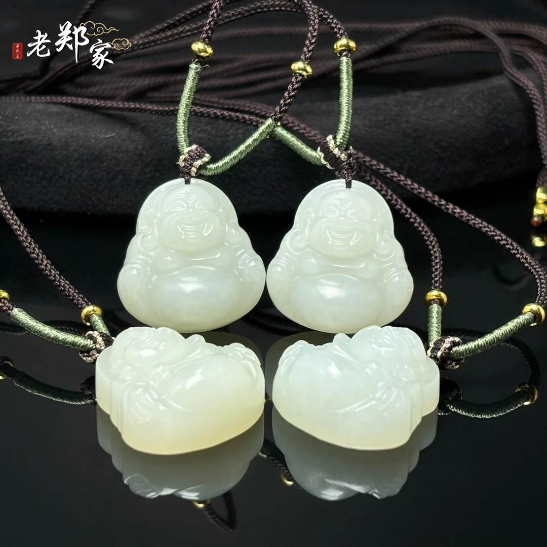 【老郑家】和田玉佛公挂件 1953-1 多样性发一件 约26*25*11mm