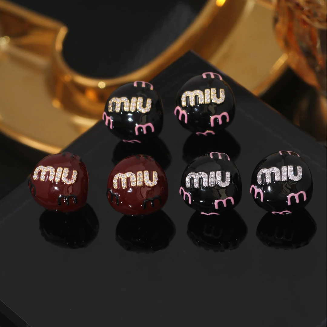 铜合金合成锆石耳饰 《货号8847》小豆豆耳环