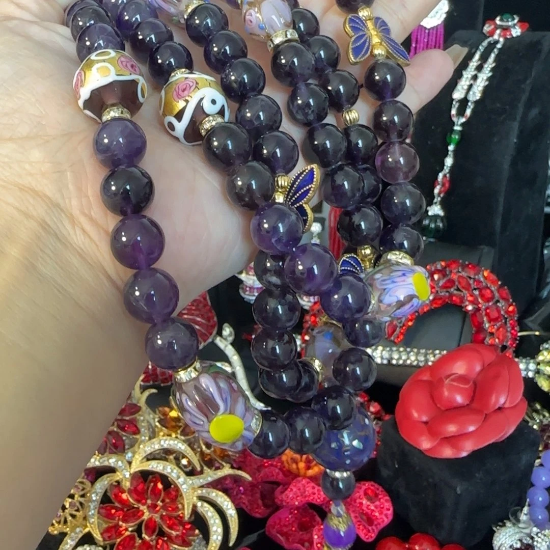 嫣***然大理石铁合金项链