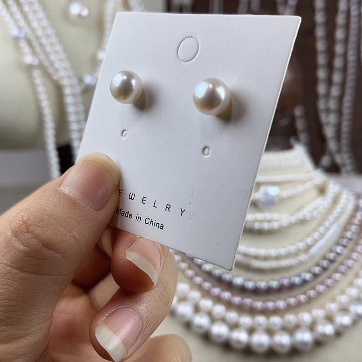 淡水珍珠未镶嵌耳钉