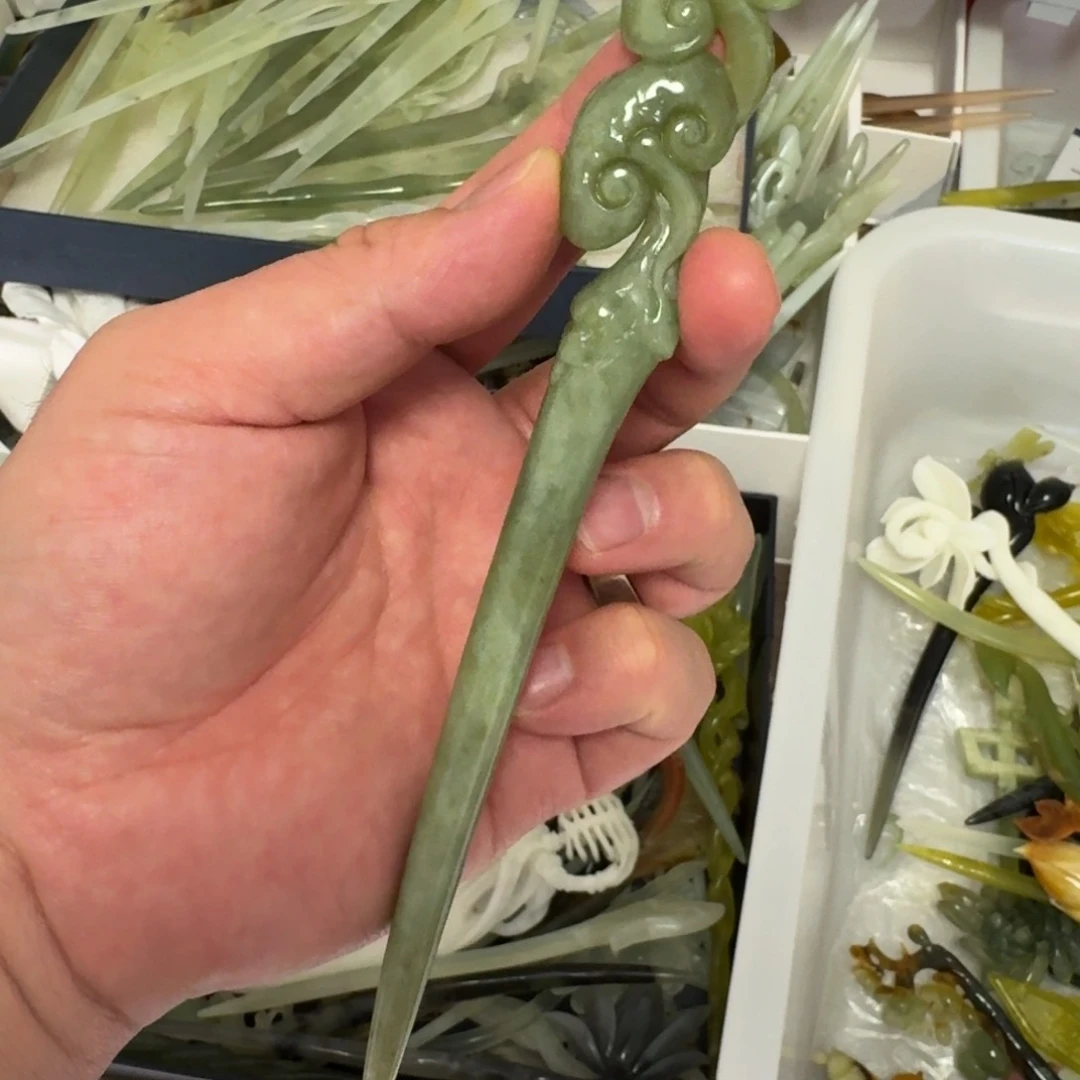 岫玉发簪未镶嵌明君玉簪就是好看