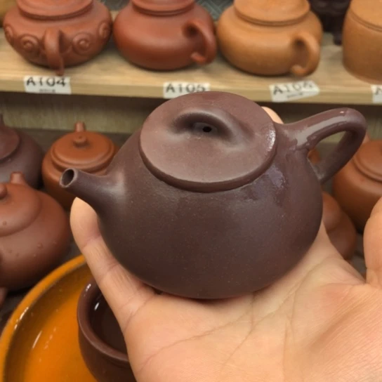 紫砂茶壶紫泥子冶130豪升左右