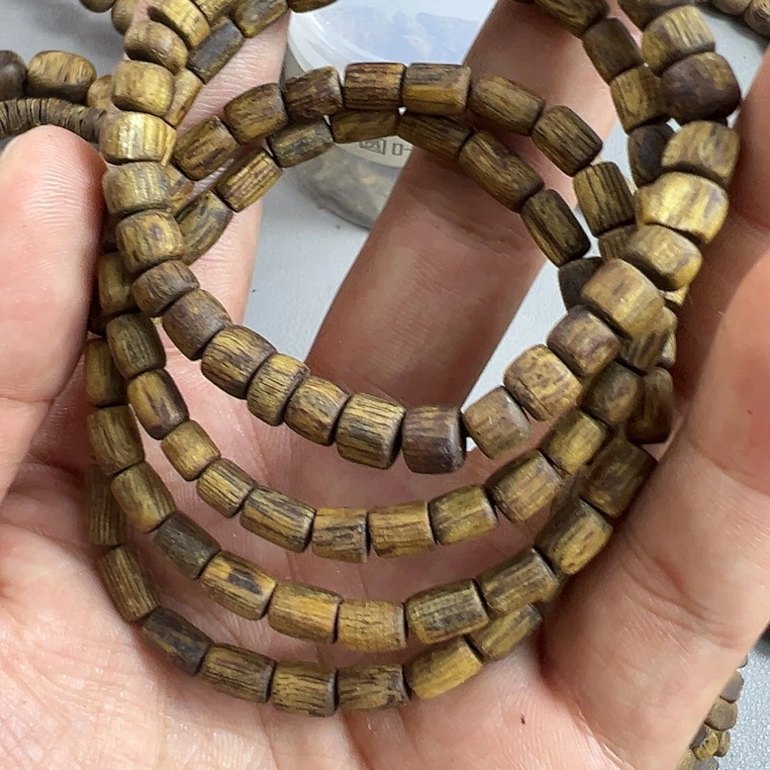 沉香枕沉香奇楠沉香随型桶珠单圈