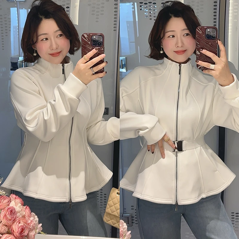 【DIS 定制】【率性出街】韩版立领莫代尔拉链收腰外套Z525X21675