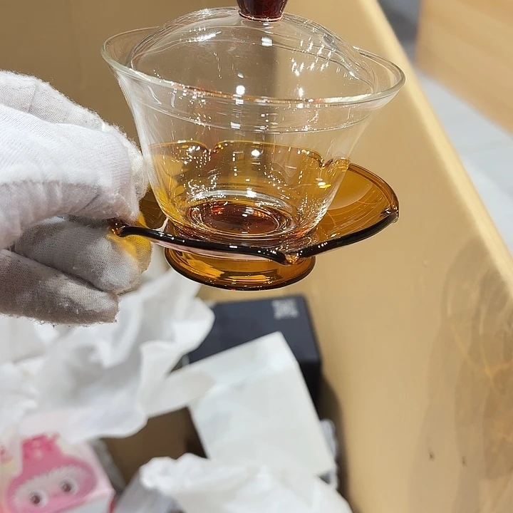 雅***间琥珀禾叶盖碗特价包邮