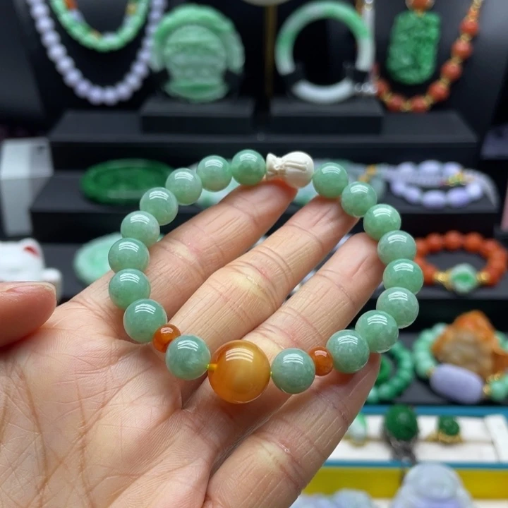 翡翠未镶嵌手链翡翠手串