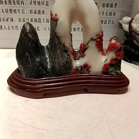 传***定天然奇石文化白灵石
