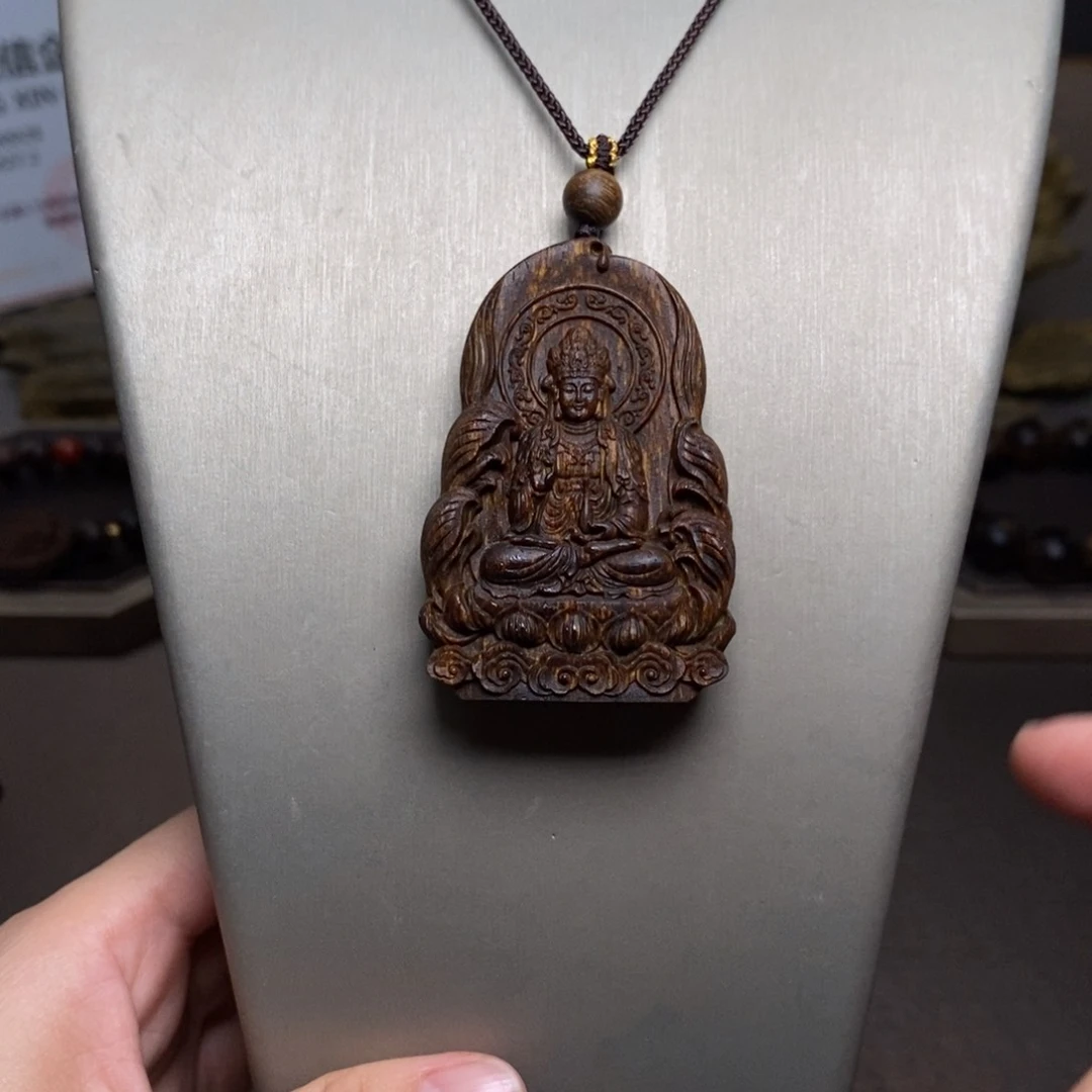 手串沉香木越南富森红土吊坠