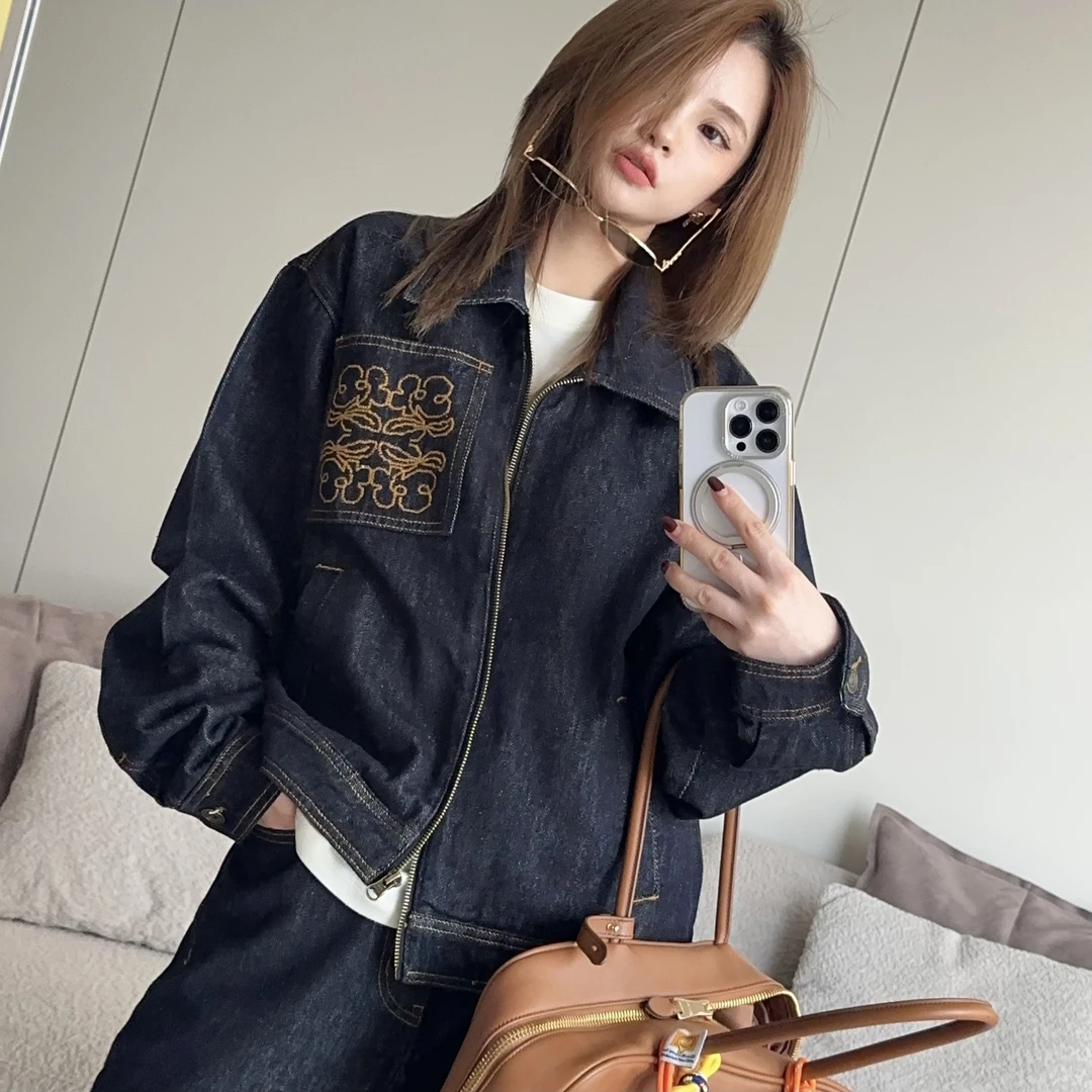 舟舟 【积木花朵牛仔套装】牛仔套装时尚休闲百搭设计感D2