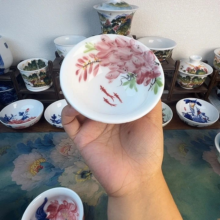 忠意堂釉下彩紫藤花