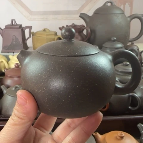 紫砂茶壶梨皮天青200cc