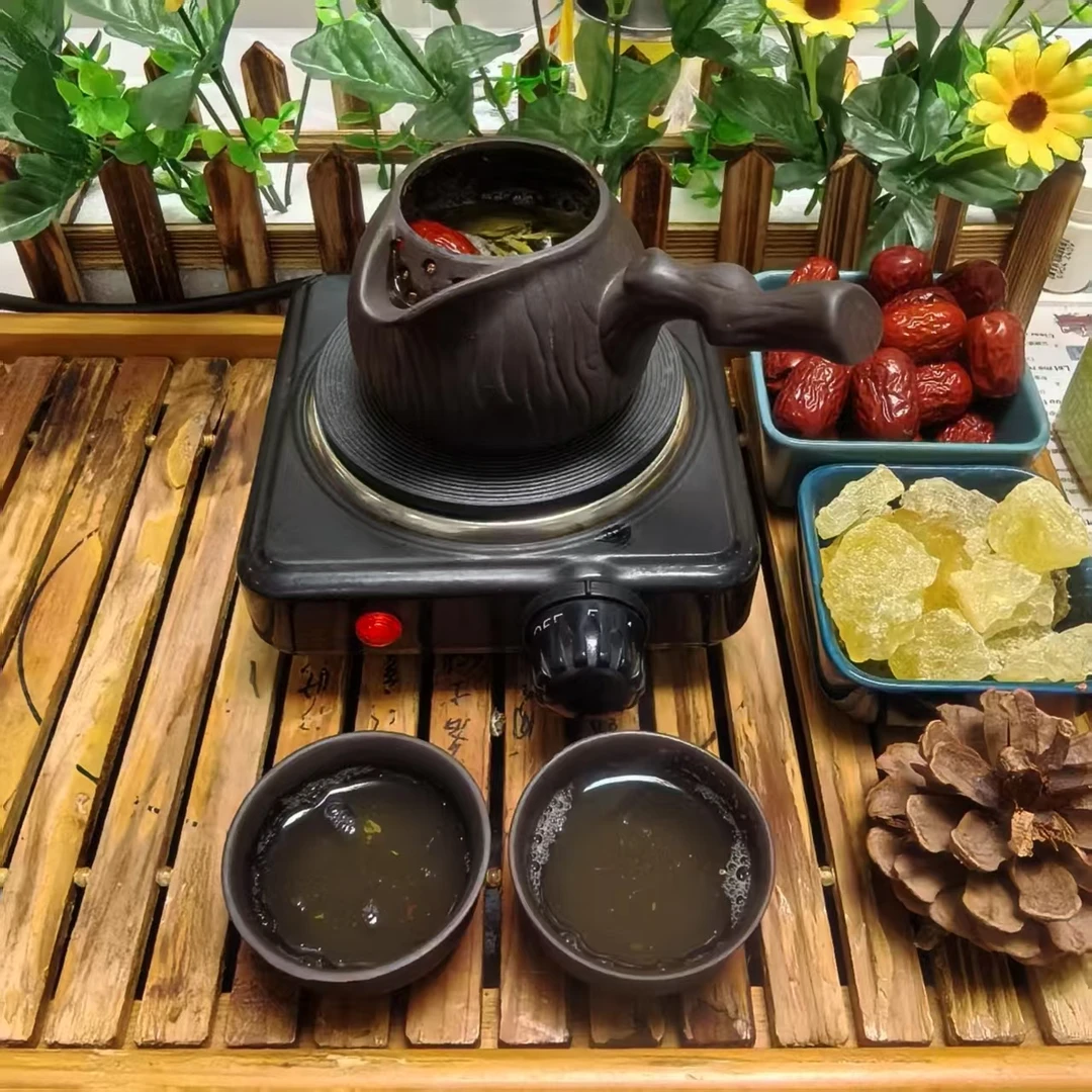 甘肃罐罐茶煮茶炉500瓦可调温家用煮茶器陶罐送口杯罐罐茶具套装