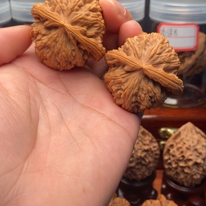核桃45尺白狮子文玩核桃