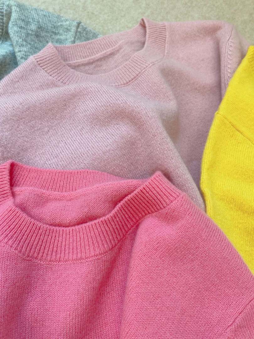 【100羊毛】纯色男童女童单股线纯羊毛打底衫女宝羊毛衫男宝毛衣