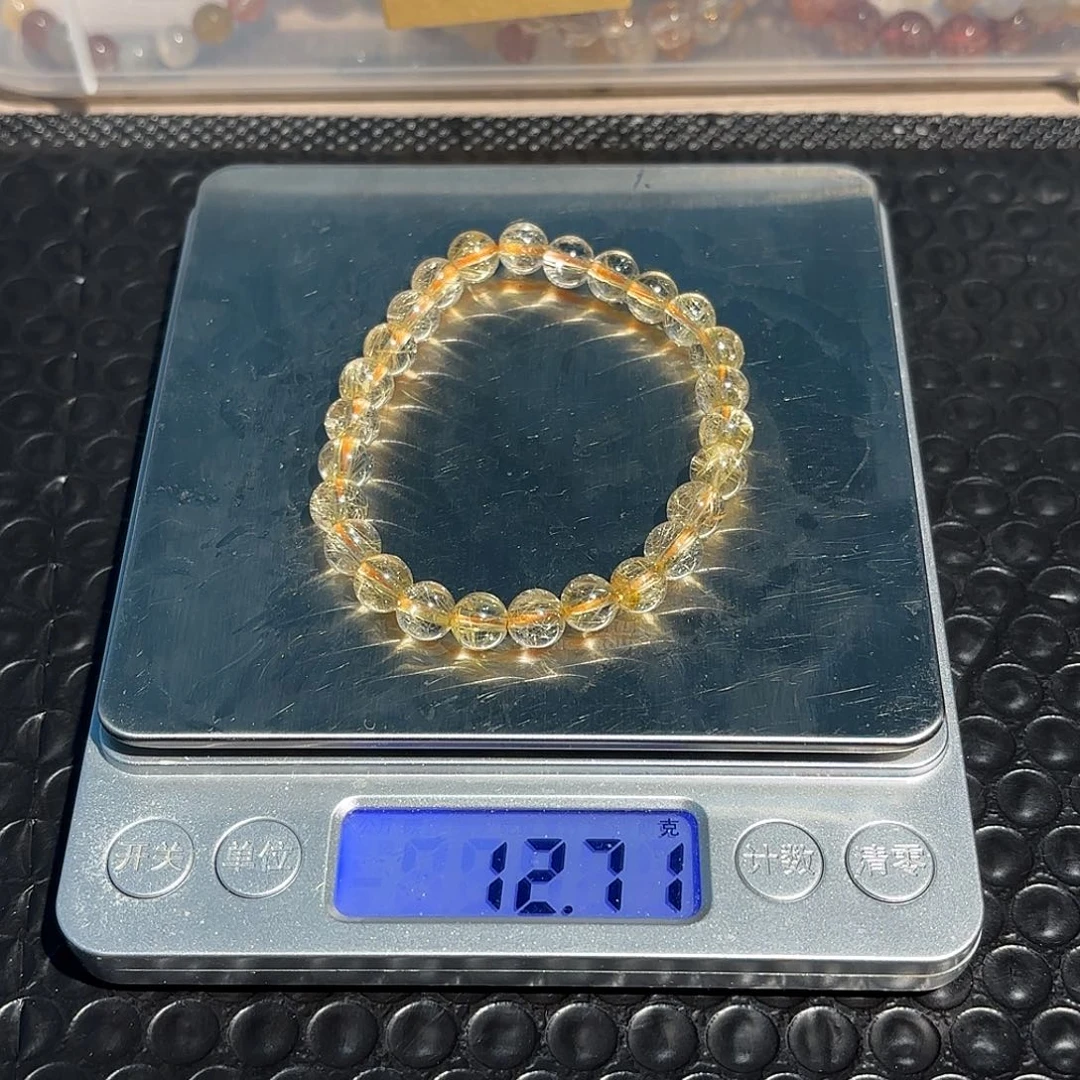 天然金发晶尺寸7mm+