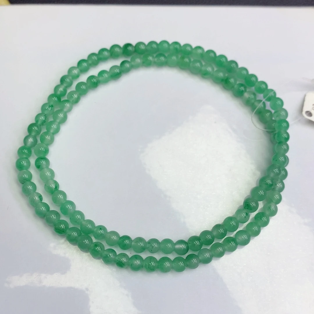 石英质玉未镶嵌项链珠子直径5mm