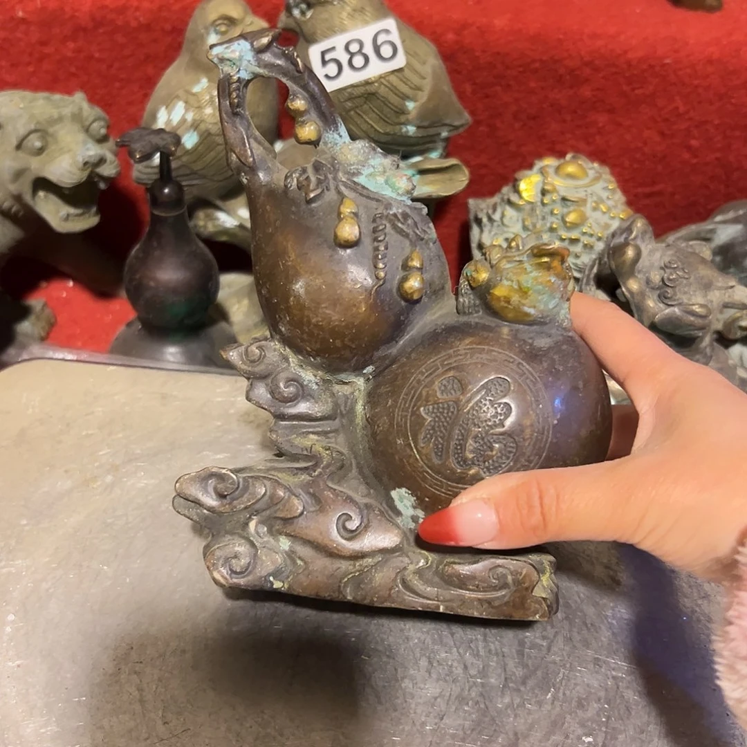 黄铜摆件，文房摆件