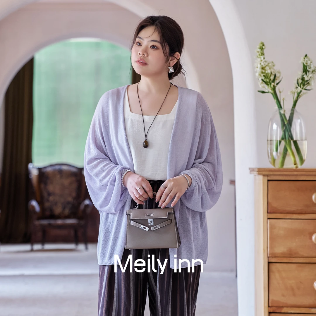 美丽客栈原创高端大码2025针织衫女高级感新款防晒外搭开衫配裙子