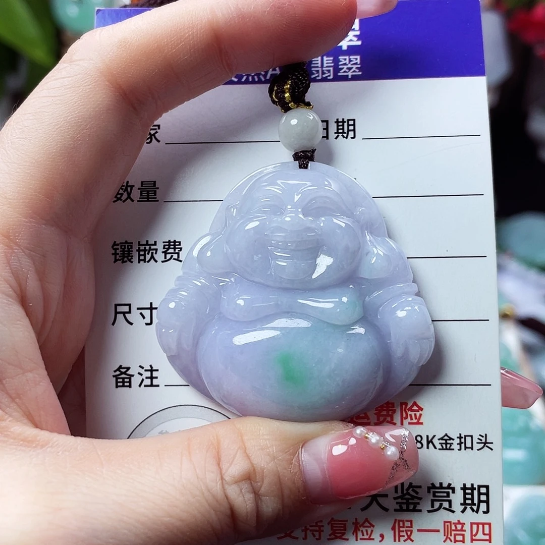 翡翠未镶嵌颈饰佛公28