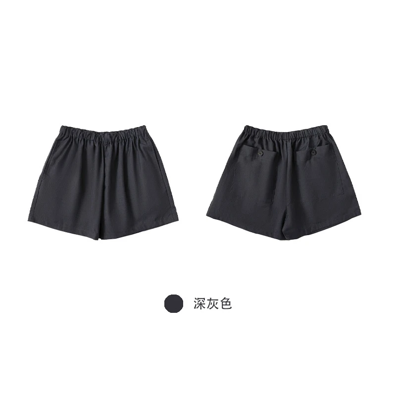 高腰阔腿裤宽松夏季夏季五分短裤女士-ss032