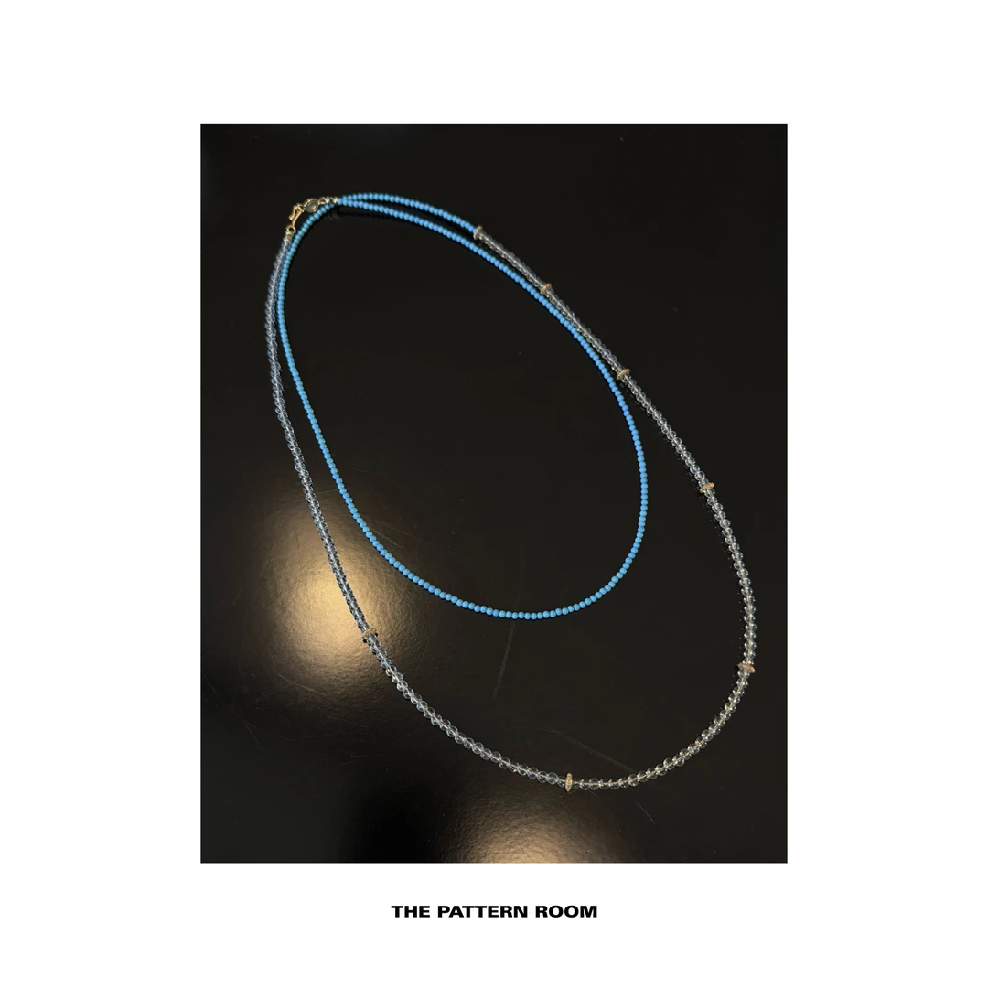 合金仿水晶项链 The pattern room | 质感叠加盐夏925晶石珠链