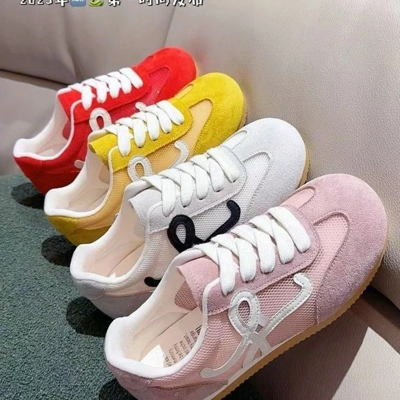 网面德训鞋女阿甘鞋2025夏季新款百搭透气休闲运动鞋防滑丑萌鞋女
