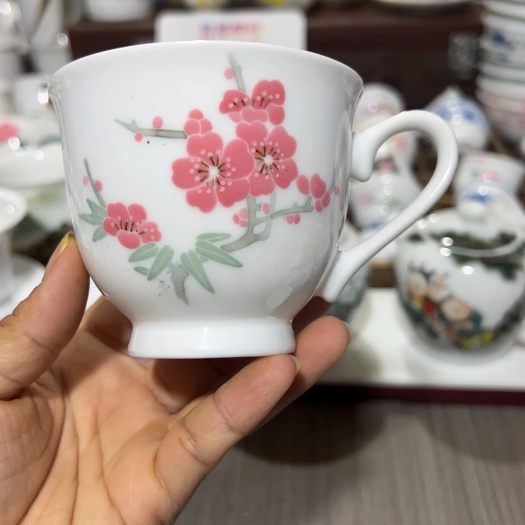 守***兔醴陵瓷直播供货基地手绘180毫升