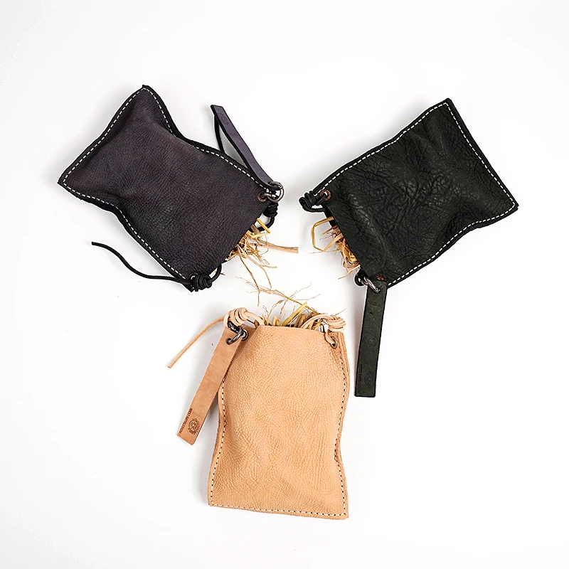 【西部印象】（美式复古）手工皮具意大利马臀皮斜挎手机包-241108