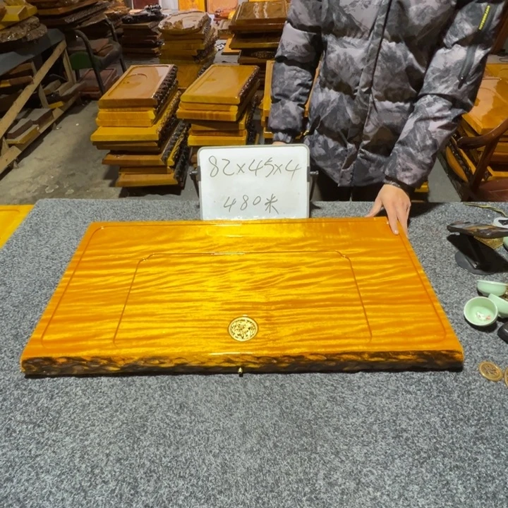 ***楠木实木家具根雕茶盘