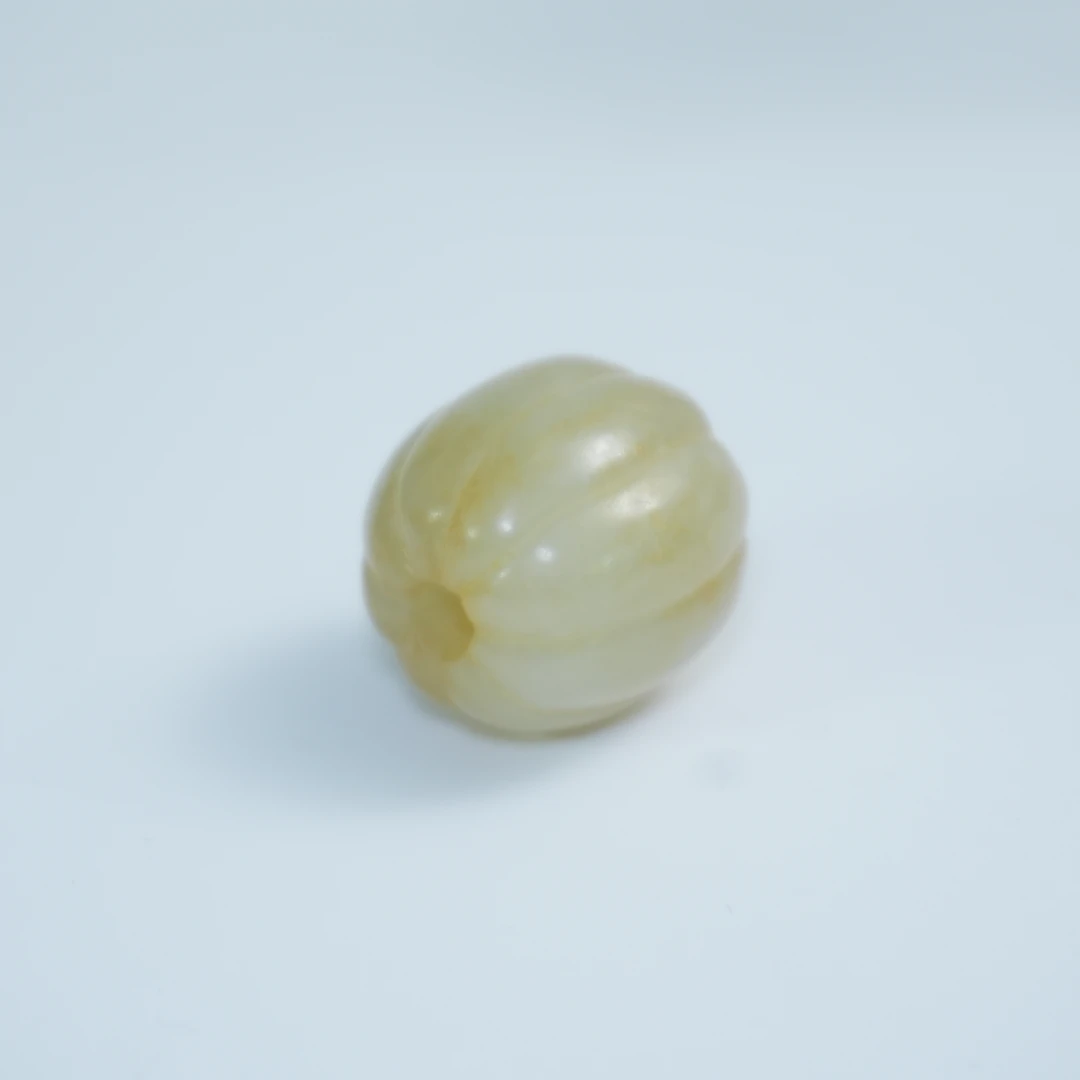 清代瓜棱形玉珠436377*古玉*传承