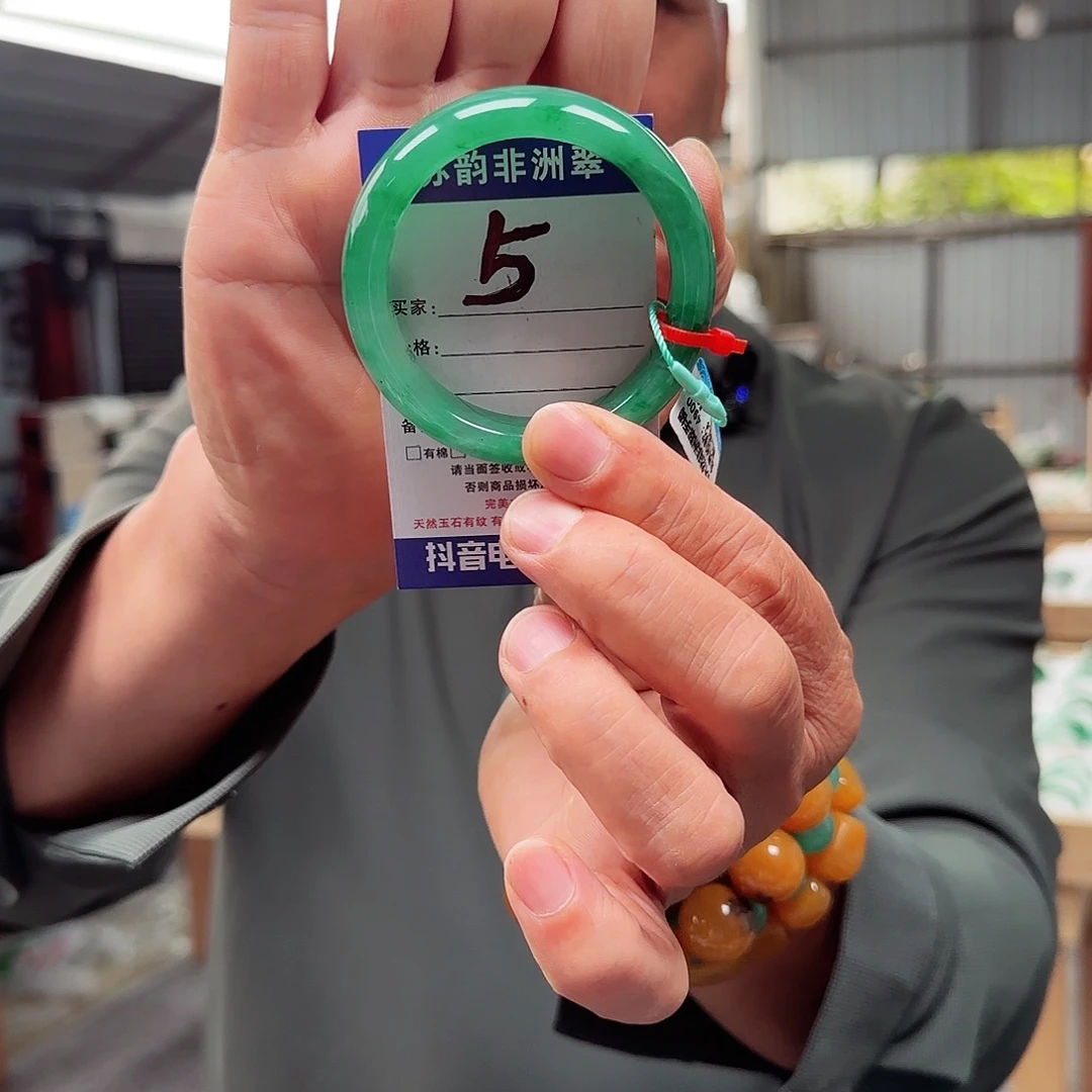 石英质玉（非洲翠）未镶嵌手镯53+