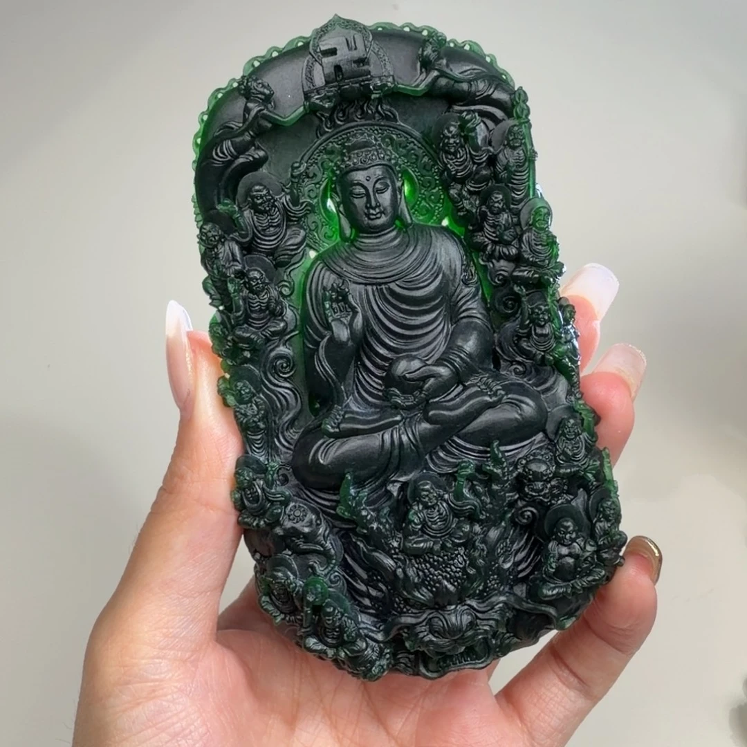 定制翡翠未镶嵌十八罗汉如来佛祖