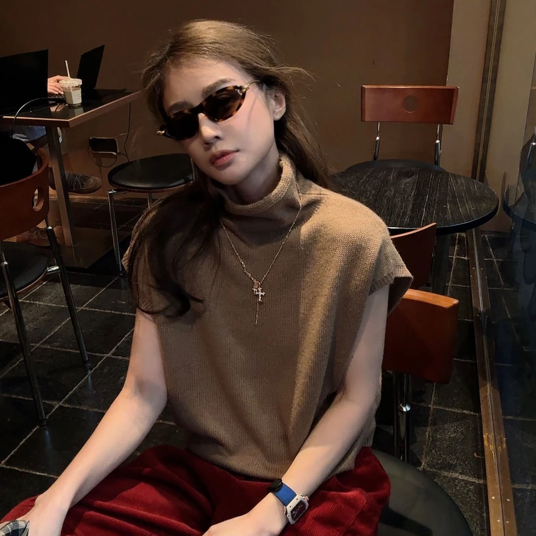 MMEKOR“气质女人”背心 2025新款秋款千金玛德琳百搭上衣 31113