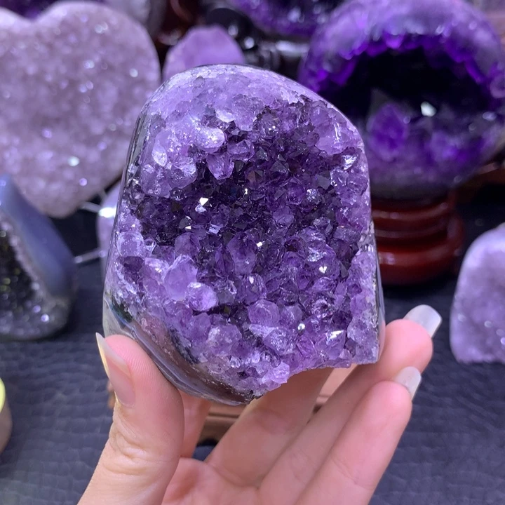 紫晶珠宝半成品未镶嵌