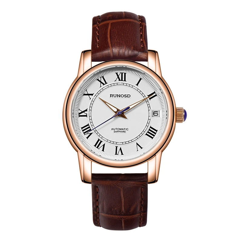 RUNOSD R/斯诺威登全自动机械表女士百搭时尚防水手表奢华腕表