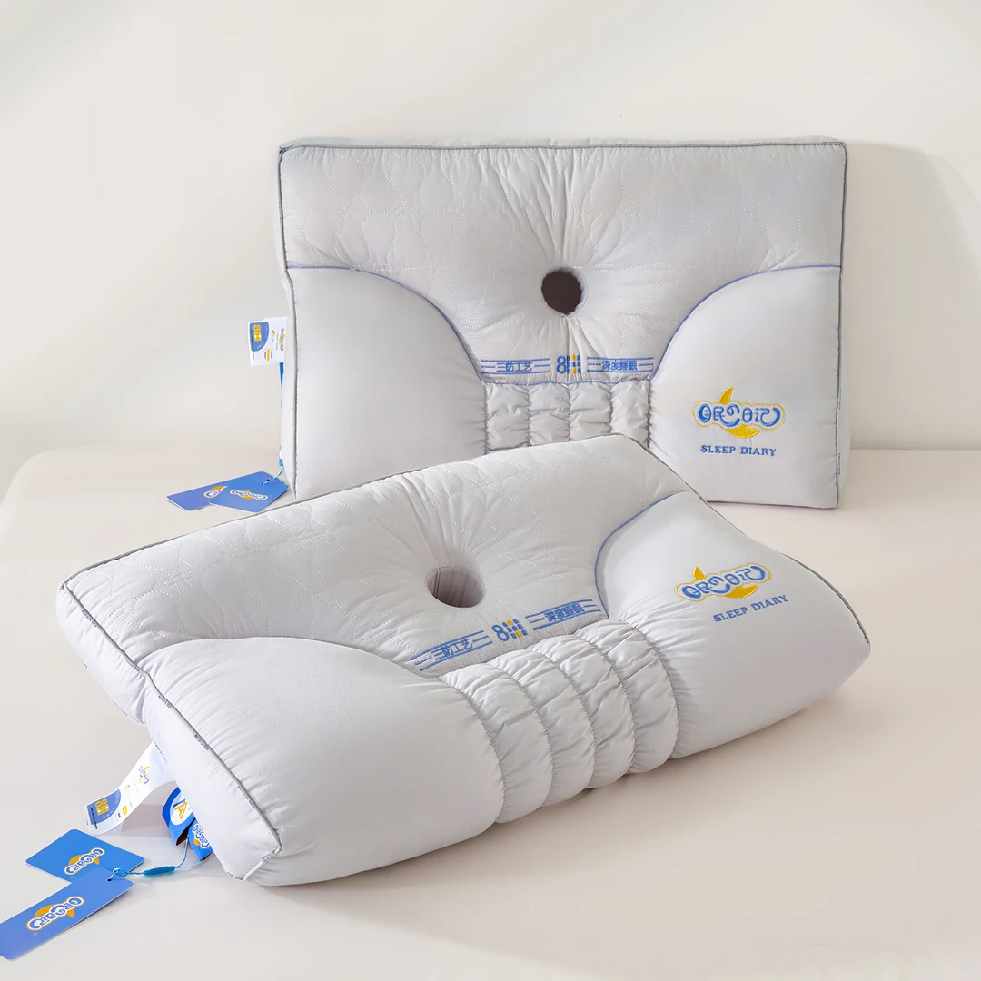 眠日记全棉护颈枕枕头决明子深睡草本耳蜗深睡枕家用枕芯单只装