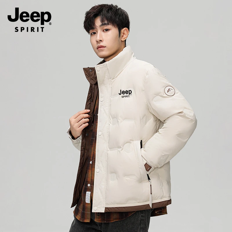 JEEP SPIRIT吉普冬季新款立领羽绒服男士休闲防寒保暖冲锋衣外套