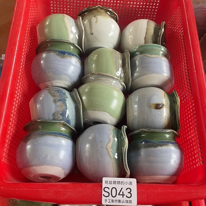紫砂花盆043微瑕品口径5到5.5左右